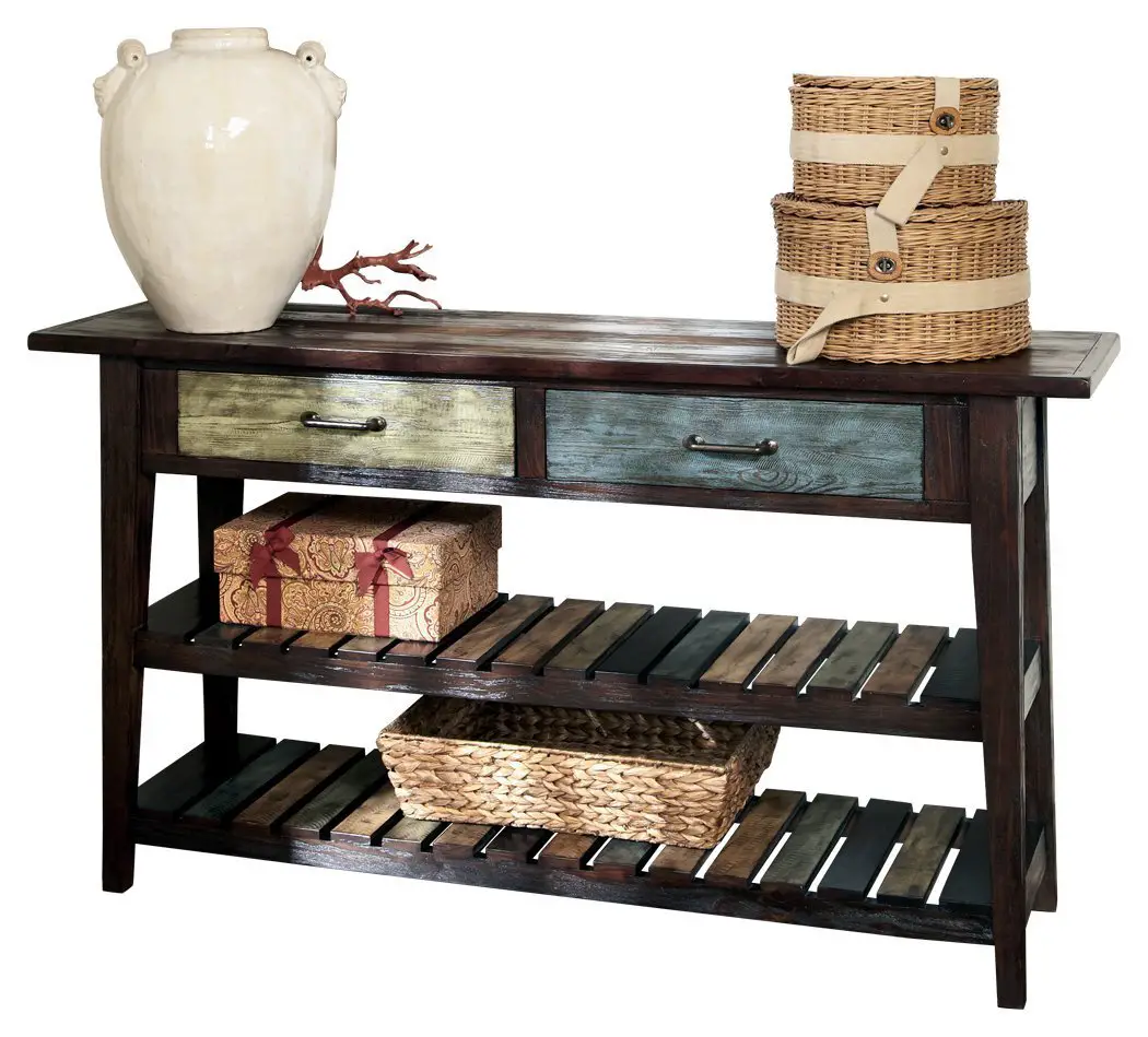 I just LOVE this foyer table for a small entryway.  It has a nice combination of farmhouse and rustic decor and will look great when I redecorate the foyer area!