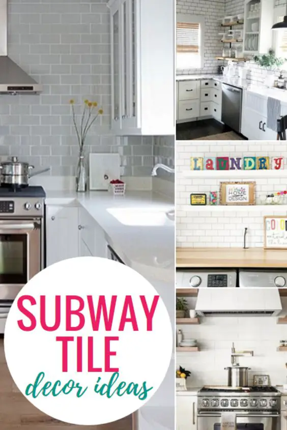 Beautiful subway tile decor ideas. Subway Tile Ideas - Subway Tile in Kitchen, Subway Tile Backsplash, Bathroom Subway Tile Ideas, white subway tile and more DIY Subway Tile Decor Ideas
