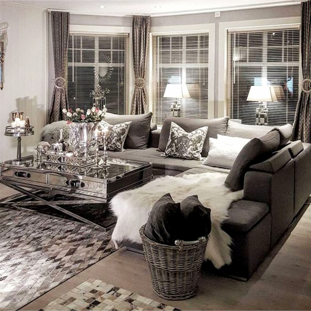 Gray living room decor