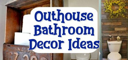 Country Outhouse Bathroom Decorating Ideas  -super unique and AFFORDABLE rustic outhouse bathroom decor ideas for a primitive OUThouse IN your house...