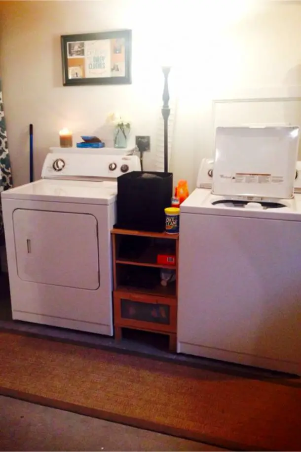 Laundry Nook Ideas With Stacked or Side By Side Washer Dryer (hidden