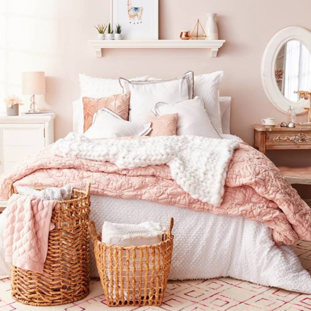 Blush Pink Bedroom Ideas - Blush Pink White BeDroom 1 1024x1024