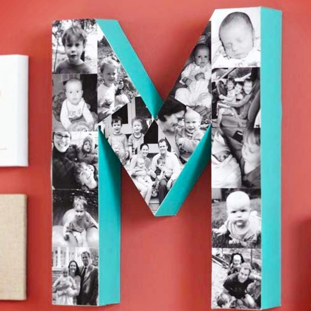 Wooden Letter Photo Collage Ideas - these DIY projects are SO easy and sure make a great homemade gift idea