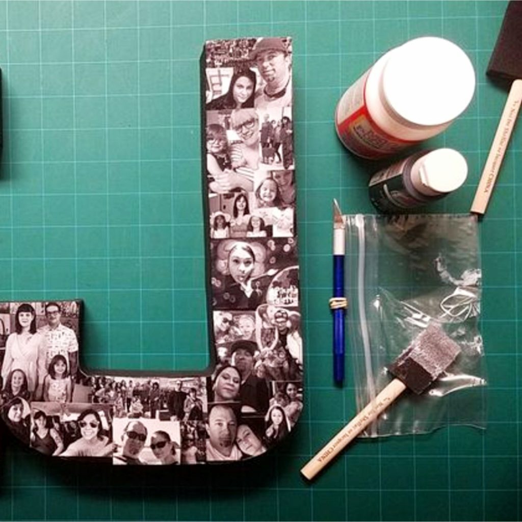 DIY Photo Letters - love all these ideas to make a picture collage on a wood letter