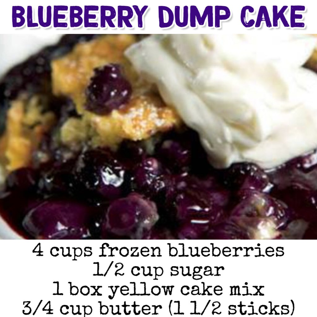 Dump Cake Recipes - Blueberry Dump Cake Recipe #dumpcakerecipes #easydesserts #easyrecipes #dessertrecipes