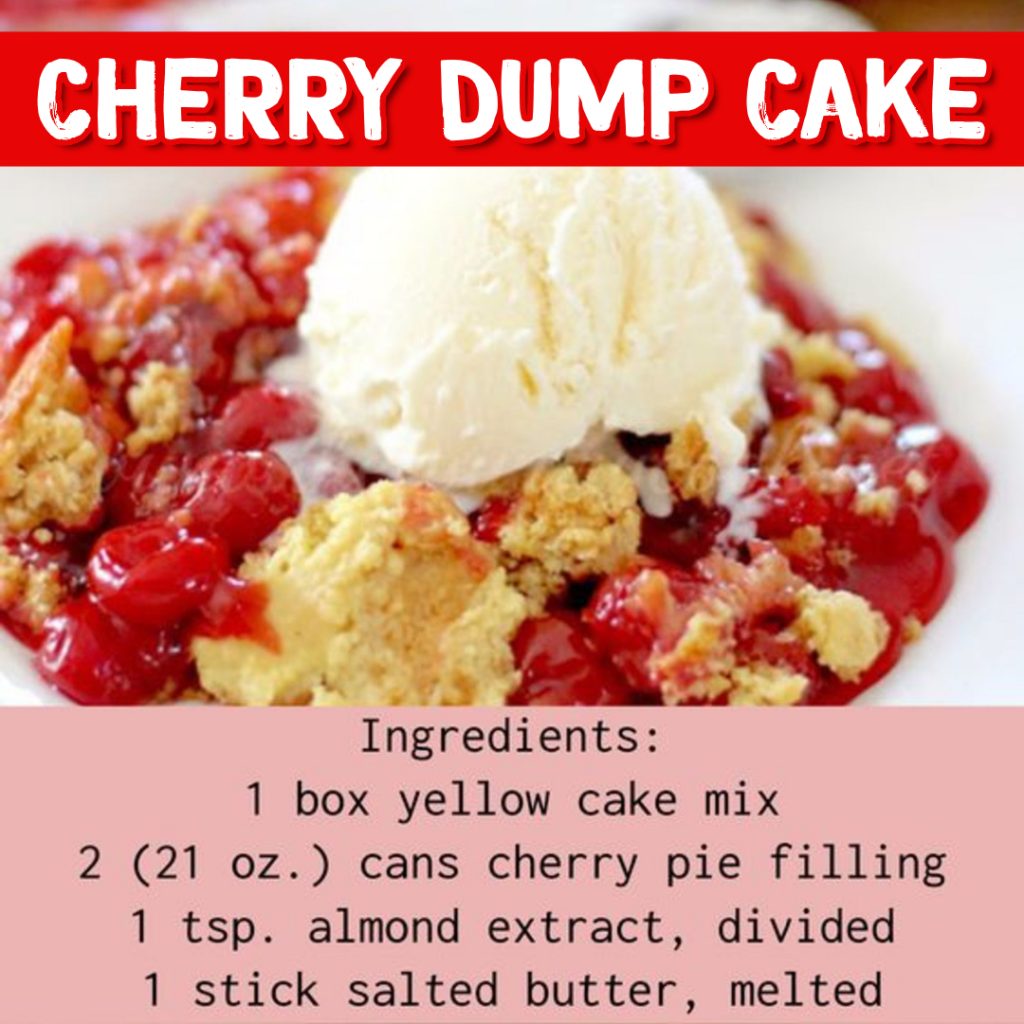 Dump Cake Recipes - Cherry Dump Cake Recipe #dumpcakerecipes #easydesserts #easyrecipes #dessertrecipes