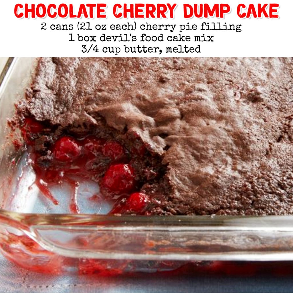 Dump Cake Recipes - Chocolate Cherry Dump Cake Recipe #dumpcakerecipes #easydesserts #easyrecipes #dessertrecipes