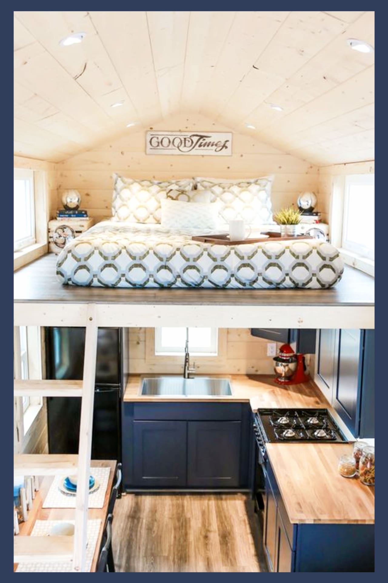 Tiny House Ideas! Love HGTV Tiny Homes? Take a look inside tiny houses with these tiny house interior photos and images (interior AND exterior) These tiny house designs and floor plans are perfect tiny house plans under 1000 sq ft - they're like a tiny apartment on wheels for tiny home communities! Tiny house bedroom ideas - loft ideas for tiny home
