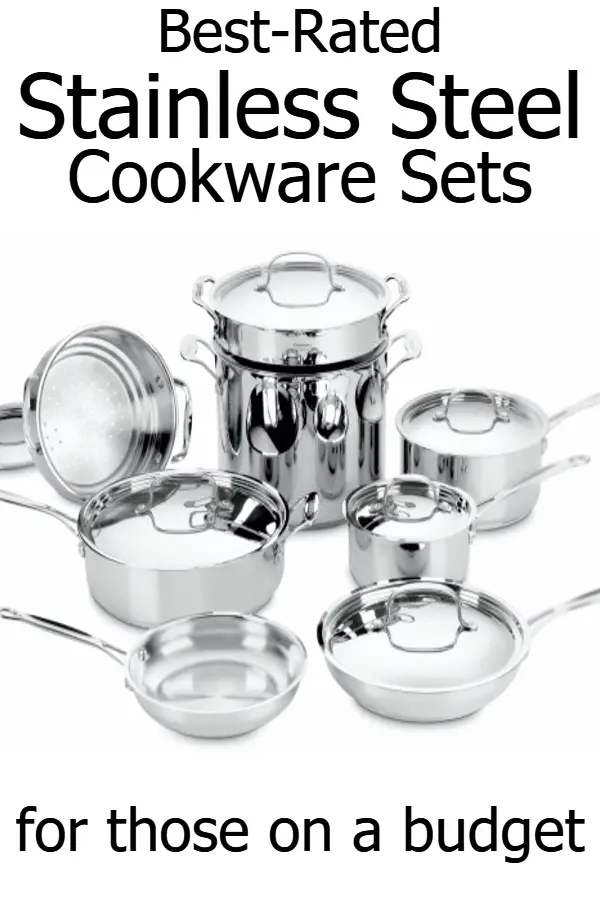 Stainless Steel Cookware Sets on a budget - This stainless steel 7-piece cookware set from Cuisinart is absolutely our favorite.  And exceptional value for the money!
