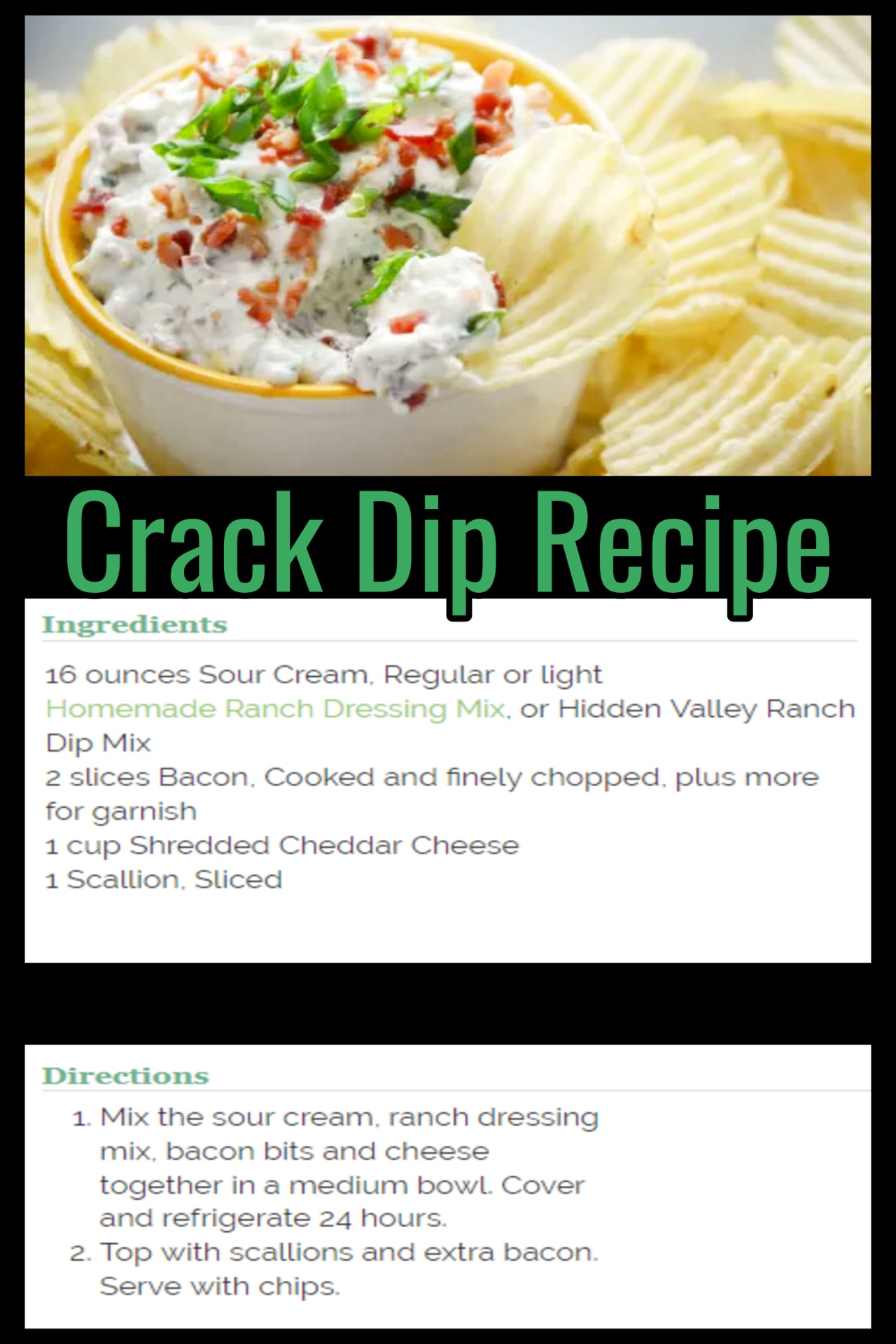 easy party dips - crack dip recipe