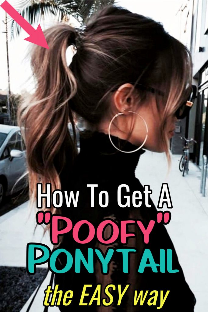 Poofy Ponytail Tutorial - how to get a poofy ponytail the EASY way! Wondering how to do a poofy ponytail or how to make YOUR ponytail look poofy? These cute and easy ponytails for medium length hair (or long hair) are THE way to get a poofy high ponytail. Get simple instructions and see more poofy ponytail hairstyles...