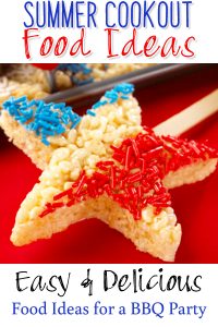 Food Ideas for a BBQ Party - these summer cookout foods are easy and delicious. Great fora 4th of July party too