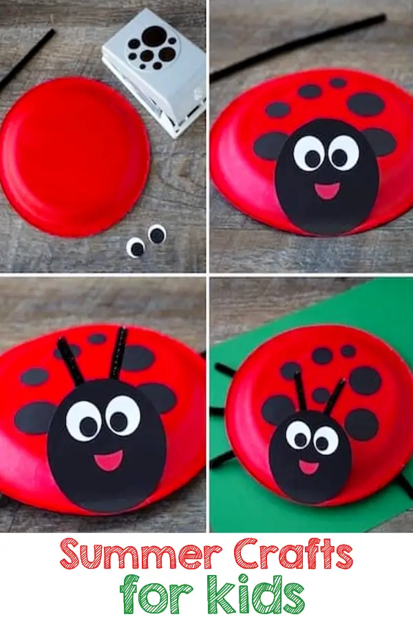 Crafts for Kids this Summer - easy paper plate crafts - See more summer crafts and activities on this page