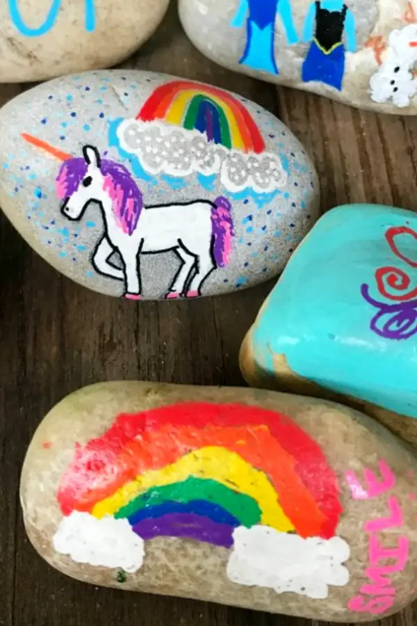 Unicorn Craft Ideas! Painted rocks, paper crafts and more unicorn crafts for kids to make
