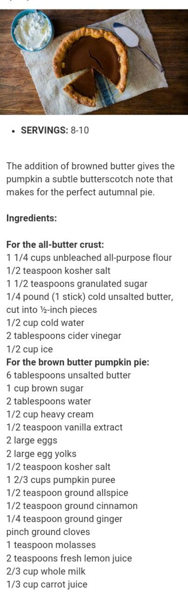 Unique pumpkin pie recipe - EASY Thanksgiving or Christmas dessert idea - more recipes on this page