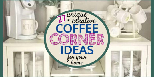 Coffee Corner Ideas For a Small Space Coffee Nook  -27 of my FAVORITE cute and creative coffee corner ideas for small spaces to design your own coffee bar...