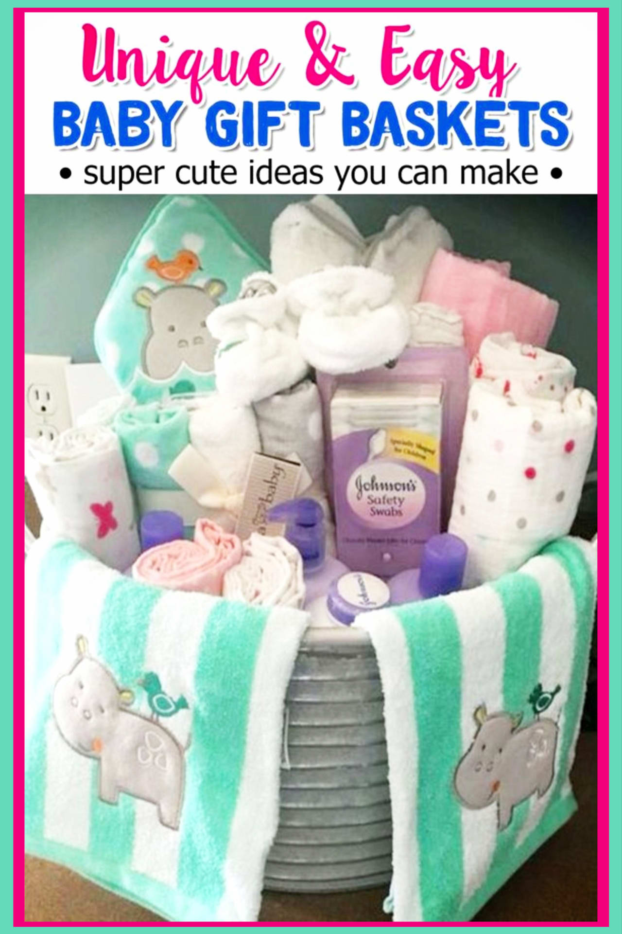 Baby shower gift ideas on a budget - cheap homemade baby shower gifts and easy DIY baby shower gift baskets to make for boys, for girls or for gender unknown (gender neutral) - cute, unique and creative baby shower gifts on a budget - baby shower gift baskets, baby shower bathtub gift baskets and more creative and inexpensive baby shower gifts to make