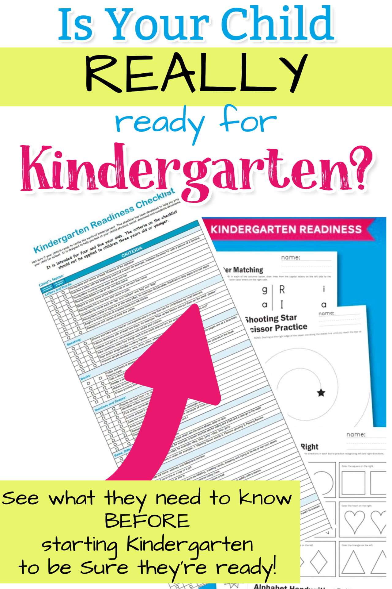 Free Printable Kindergarten Readiness Checklist PDF Sheets For 2022