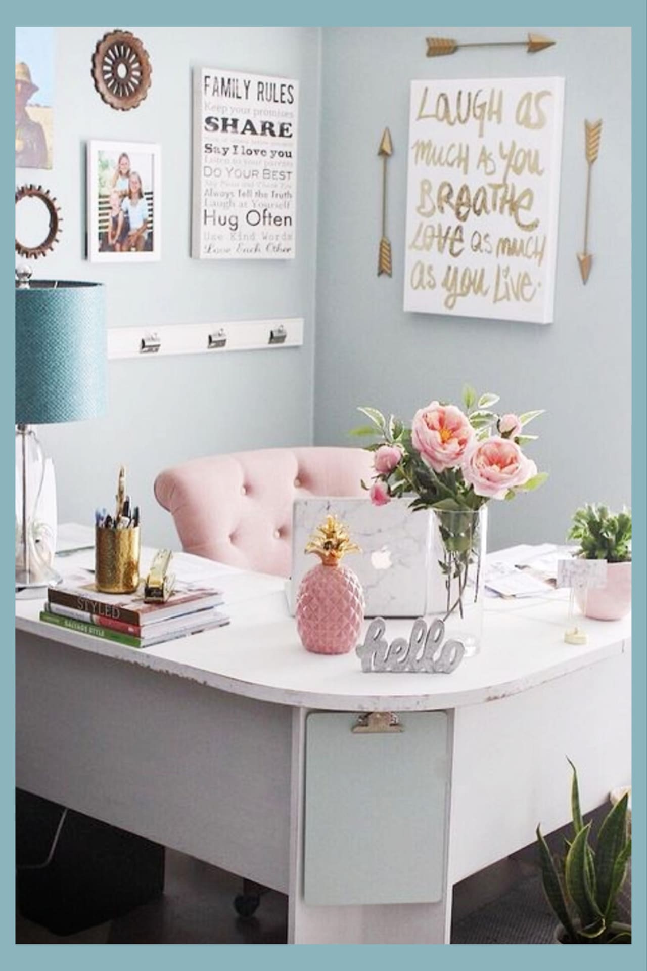 Home Office Ideas for Women (even if you are on a budget) Pretty small spaces and glam and elegant home office inspiration