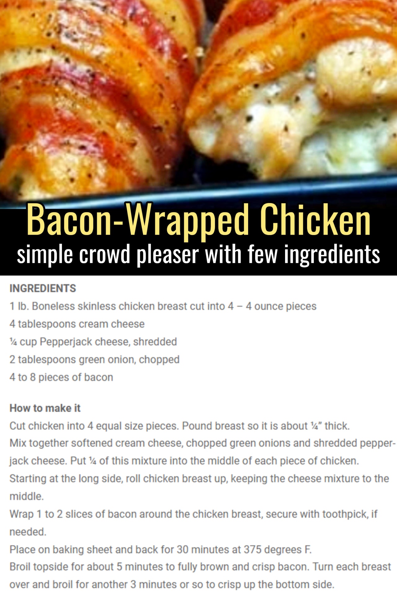bacon wrapped chicken breasts recipe
