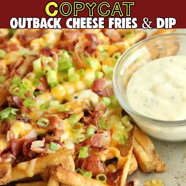 Easy party appetizers for a crowd! Simple and easy party appetizers that are crowdpleasers you can make ahead or last minute on busy days - Outback copycat cheese fries and dip - Make Outback Steakhouse Aussie Cheese Fries and Dip at home