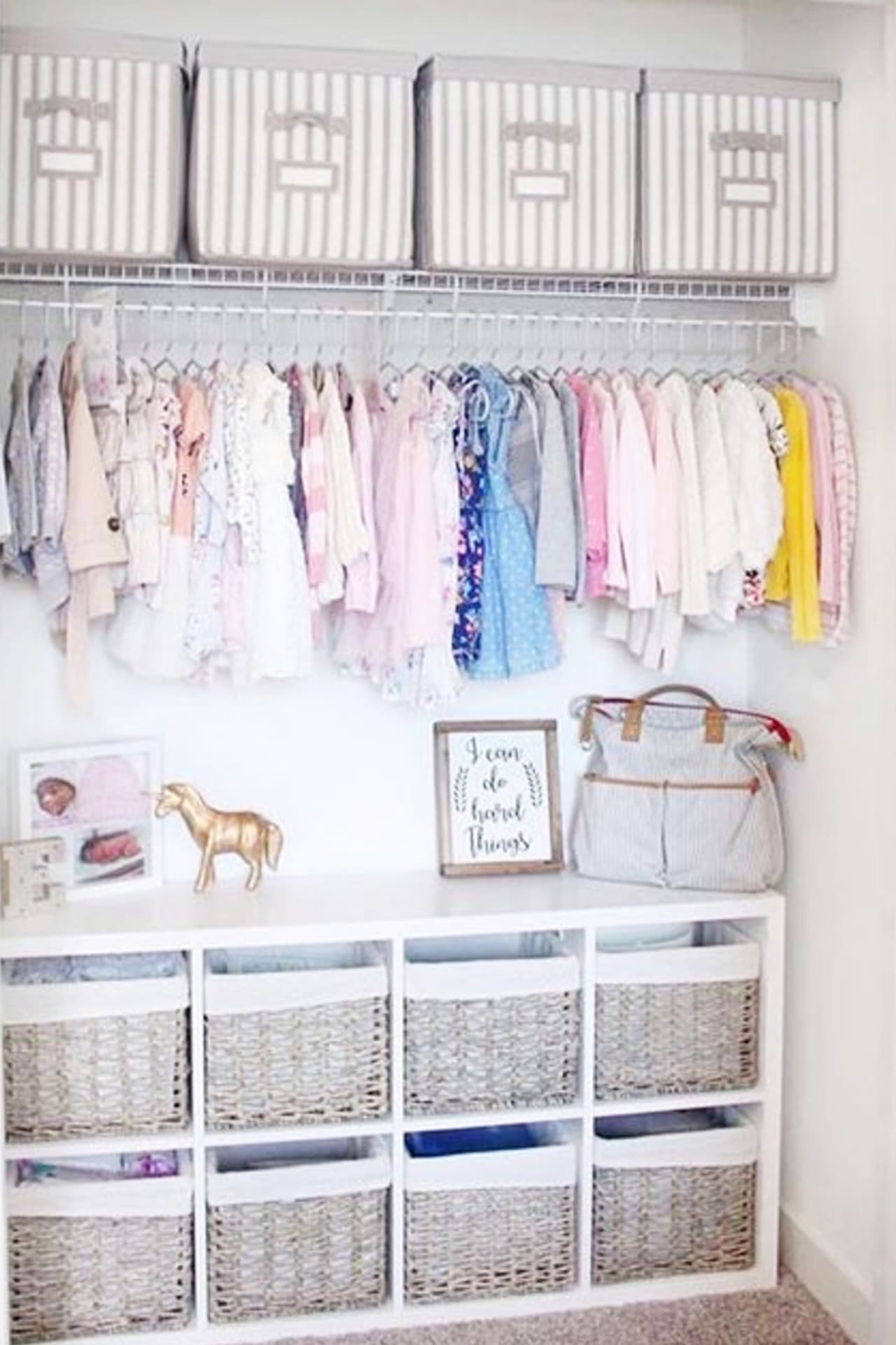 gender neutral baby nursery closet ideas