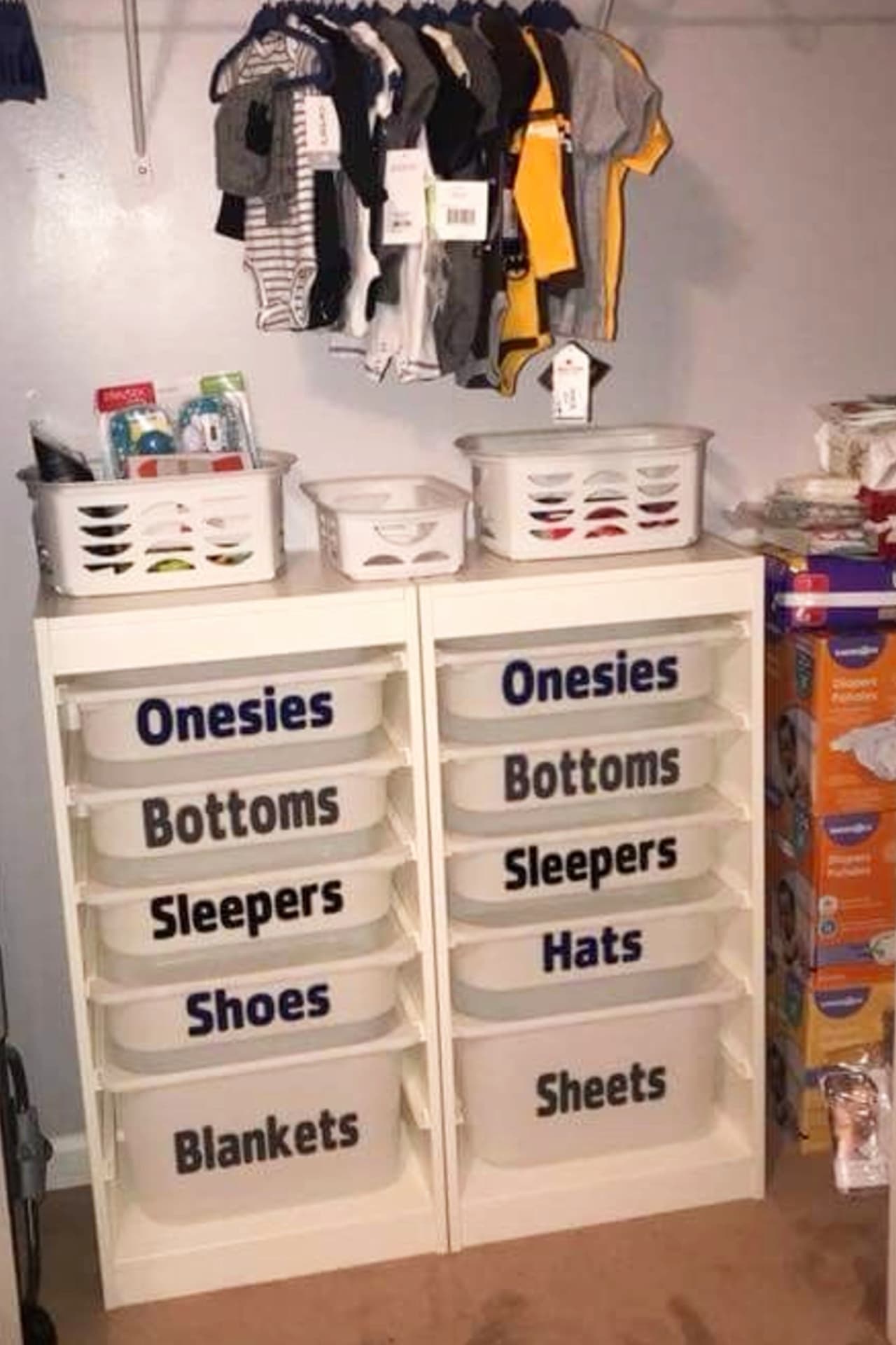 Baby closet organization - borderline GENIUS nursery closet organization hacks for organizing baby stuff on a budget