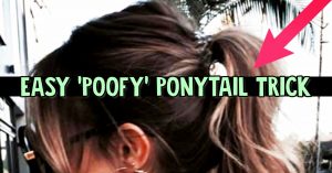 easy poofy ponytail trick