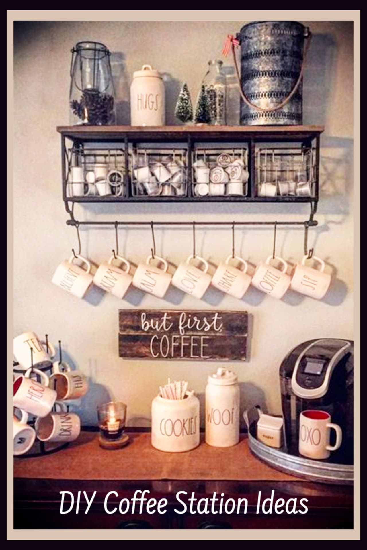 Farmhouse Coffee Station Ideas - Farm Style Coffee Bar Ideas & Pictures