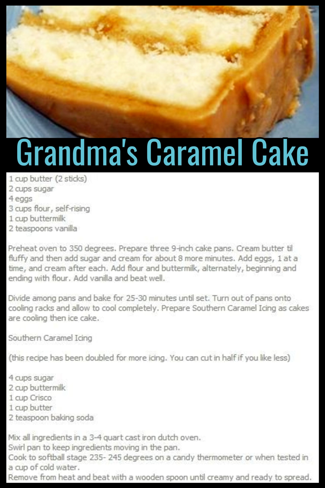 Grandma's Desserts - Dessert recipes that your mom, your grandmother (or your lunch lady) used to make from scratch - grandma's caramel cake recipe - Homemade Potluck and Family Reunion Dessert Ideas That Will Even Please Your Church Crowd