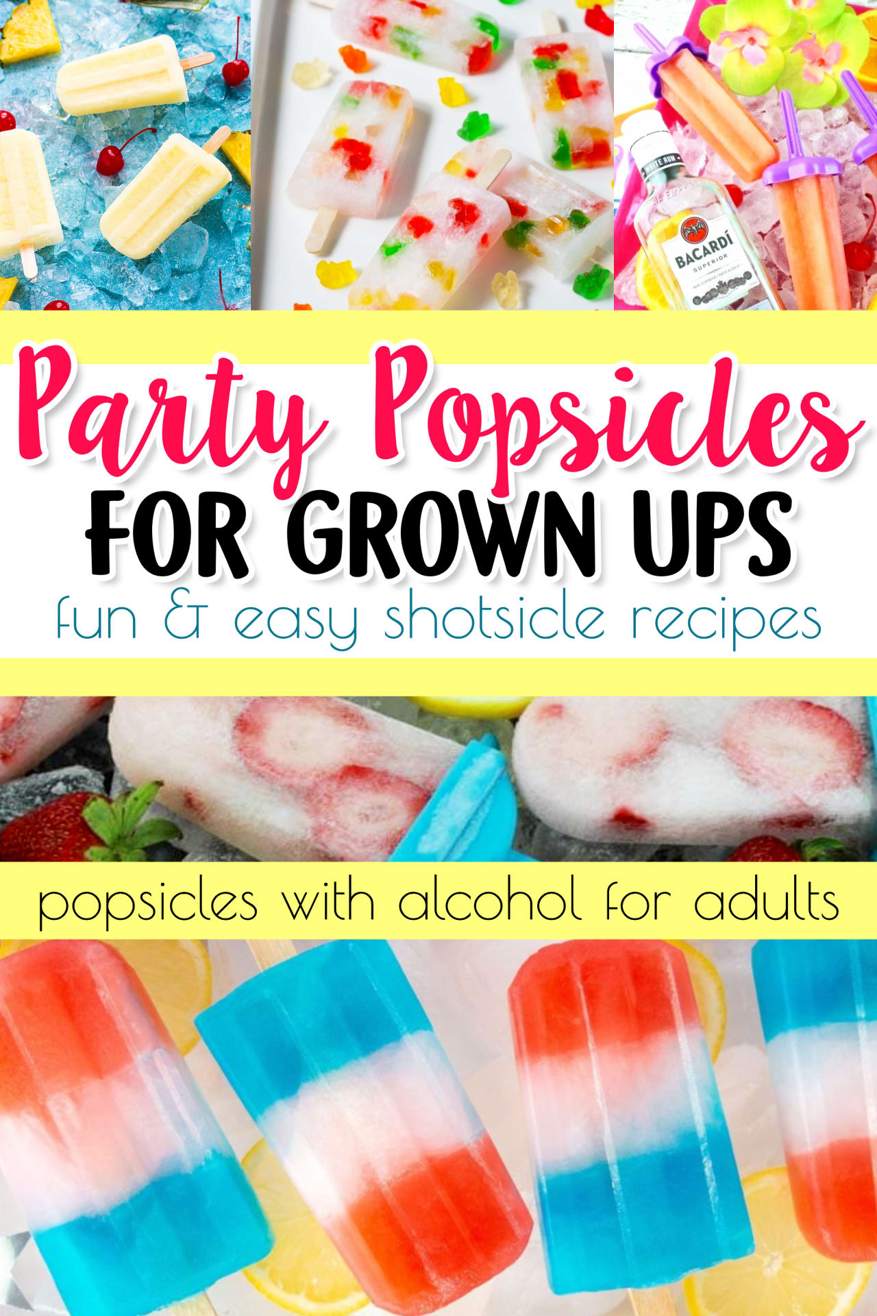 Shotsicles! Summer Party Popsicle Recipes for ADULTS - Popsicles With Alcohol For The Grown-Ups