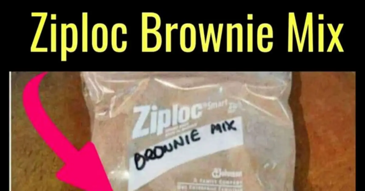 ziploc brownie mix in a bag
