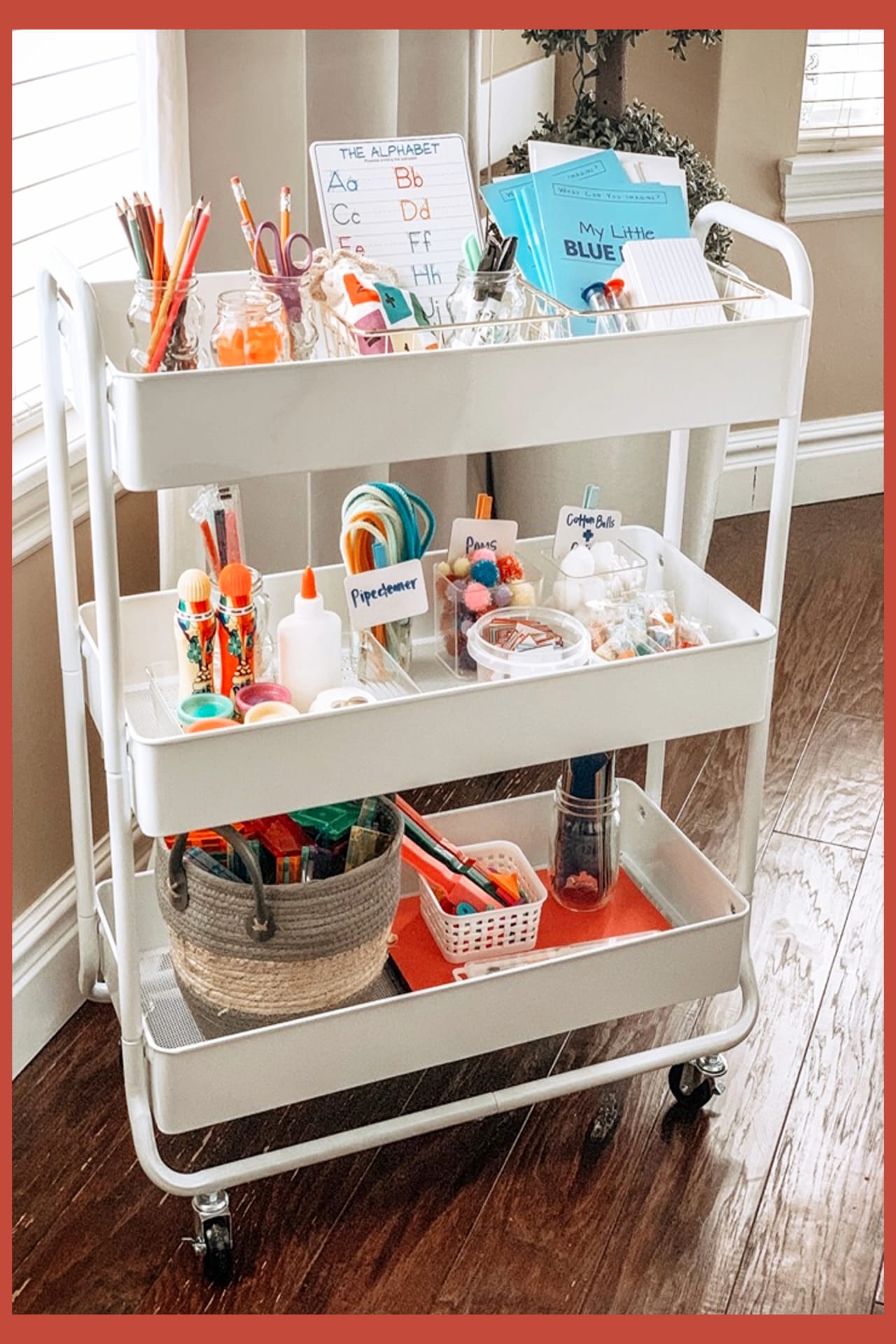 Dollar store organizing ideas and dollar tree hacks - cheap craft supplies storage organization ideas