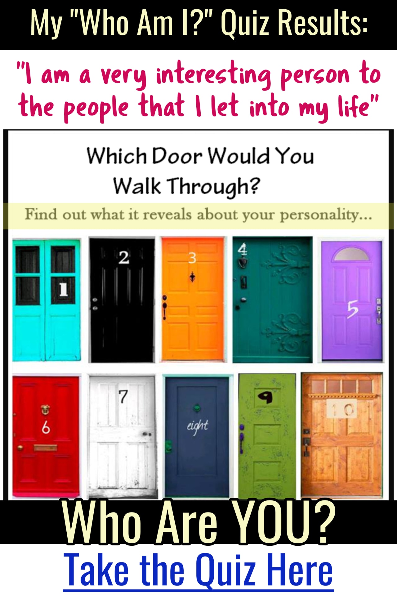 Fun Who Am I quiz to take - LOVE these fun personality tests!  This is who I am - who are YOU?  Take the online quiz now - take the personality quiz with friends!