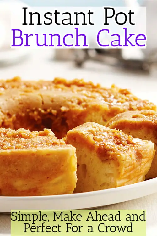 Breakfast Brunch Cake Ideas - easy Instant Pot Breakfast for a crowd. Simple make ahead breakfast ideas and brunch party ideas for a crowd. Cinnamon coffee cake instant Pot Bundt cake ideas for easy breakfast ideas for a crowd, brunch, holiday breakfast or for company / guests. This super simple pressure cooker breakfast cake is an easy coffee cake recipe from bisquick and is also one of my favorite funer food ideas that I can make the night before or last minute.