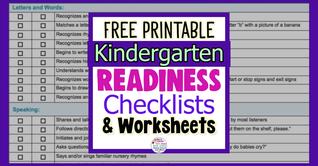 free printable kindergarten readiness checklist pdf sheets for 2022