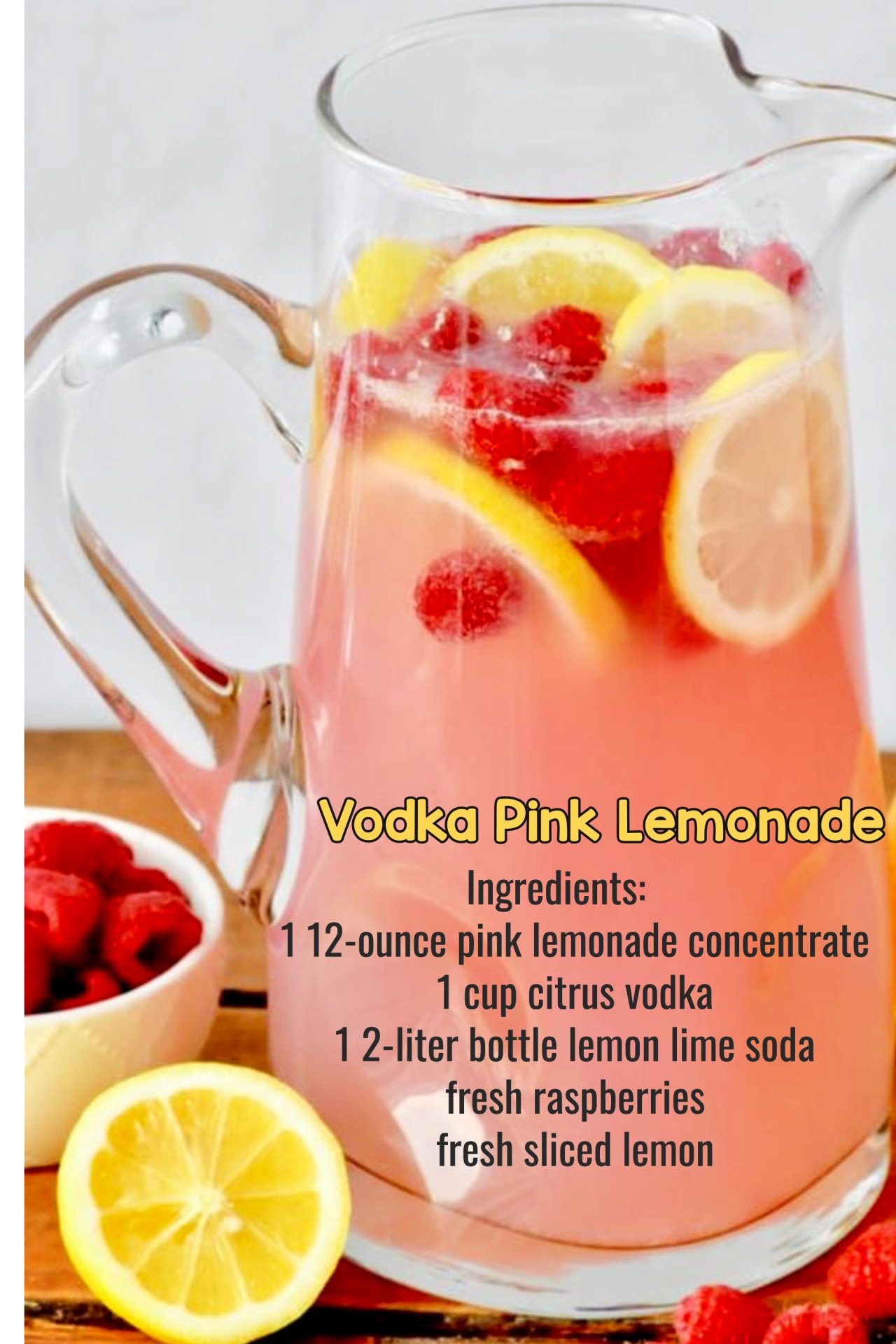Vodka Pink Lemonade Party Punch Recipe - Easy Punch Recipes for a Crowd and Easy Party Drinks Ideas - Cranberry Vodka Punch, Pineapple Orange Juice Alcoholic Drinks, Punch for 50 and Simple Punch Recipes for a Crowd, Party, Brunch, Cookout or Bridal Shower - non-alcoholic punch recipes and simple alcoholic punch recipes, non-alcoholic holiday punch, easy fruit punch recipes, easy punch recipes with sprite and pineapple juice, jungle juice recipe with fruit