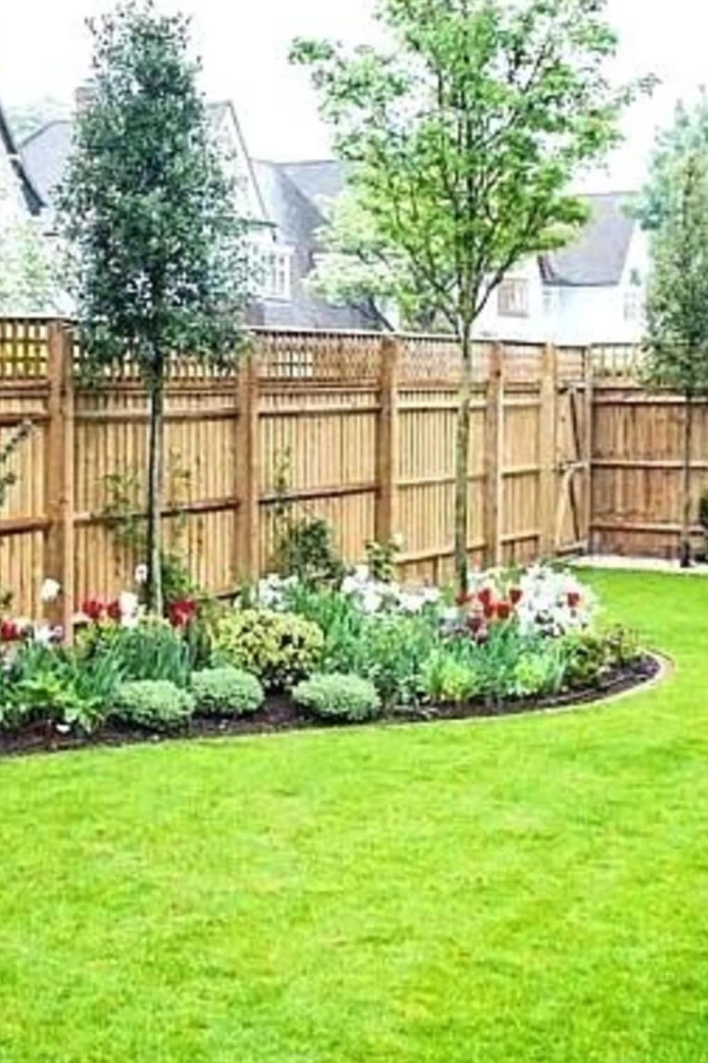 backyard fence ideas and backyard landscaping ideas around fence