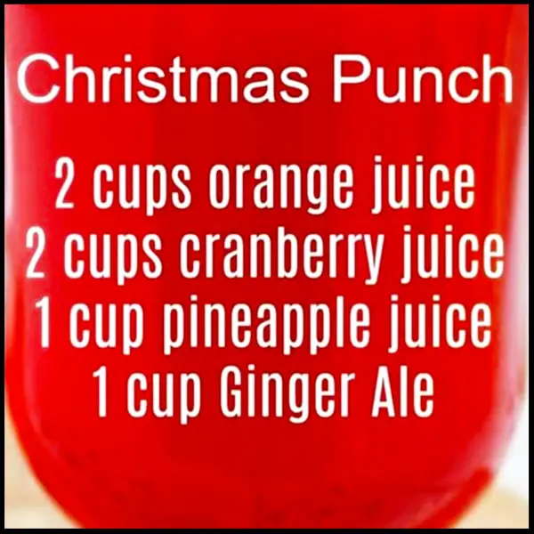 Insanely Good and Super Easy Punch Recipes and Christmas Drinks - this Christmas party punch is nonalcoholic and a crowd pleasing drink for kids AND adults. Easy Ginger Ale punch with pineapple juice, orange juice and cranberry juice.  5 star Christmas Brunch drinks and punch recipes - this is my favorite Christmas Morning punch recipe that's perfect for parties and New Years Day breakfast and brunch buffet menu ideas.