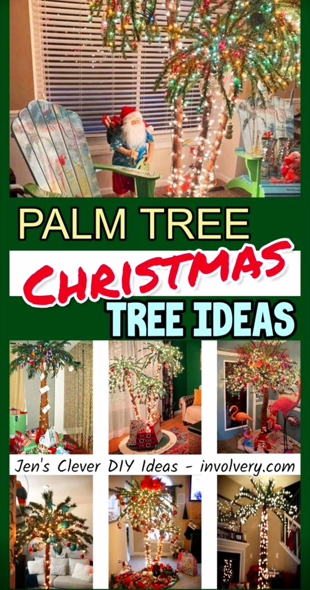 palm tree Christmas tree ideas - what a unique alternative to a traditional Christmas tree!