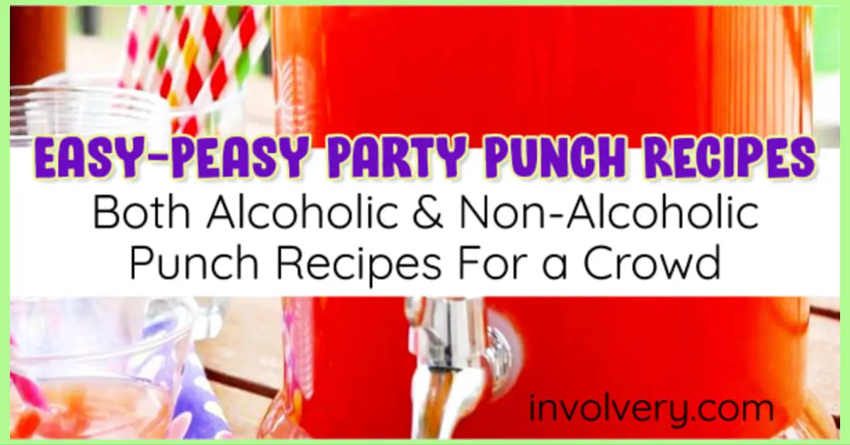 simple easy punch recipes for a crowd or large group - best party punch recipes alcoholic non-alcoholic party punch for a crowd