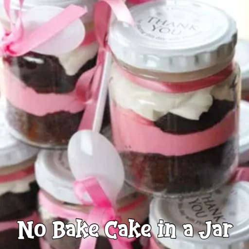 Cake in a jar - NO BAKE jar cake baby shower cupcakes (can use mason jars too)