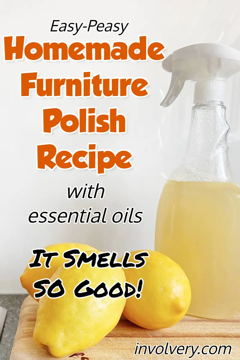 DIY Furniture Polish Recipe - how to make homemade furniture polish with essential oils, apple cider vinegar and other cheap ingredients - best essential oil dusting spray with lemon oil, orange oil and other essential oils. Here's how to make do it yourself furniture polish at home