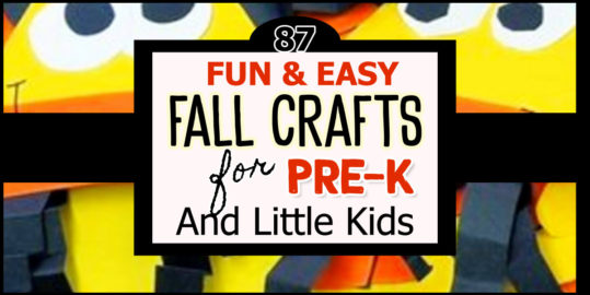 87 Easy Fall Crafts for Pre-K and Little Kids To Make  -87 easy autumn arts and craft ideas for preschoolers , kindergarten, pre-k this Fall...