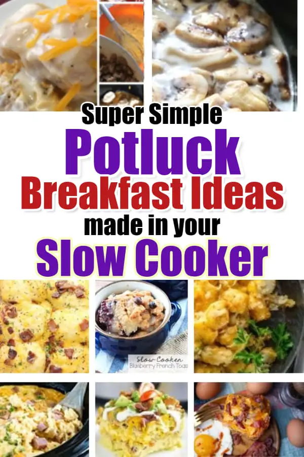 Potluck Breakfast Ideas-quick and easy slow cooker breakfast ideas for large growns or brunch potluck at work / office - simple breakfast potluck ideas for a crowd made in your crockpot, slow cooker or crockpot