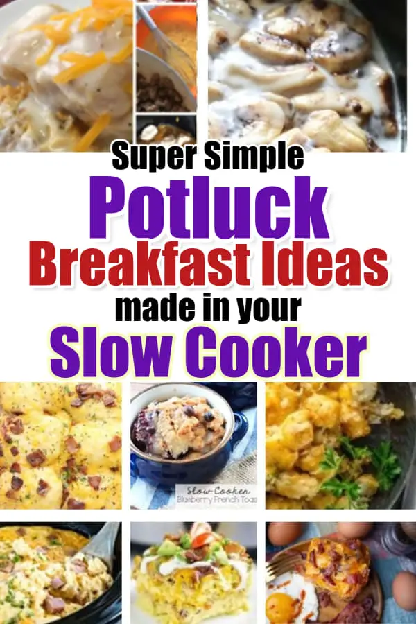 Potluck Breakfast Ideas-quick and easy slow cooker crockpot breakfast ideas for large groups or brunch potluck at work / office - simple breakfast potluck ideas for a crowd made in your crockpot slow cooker