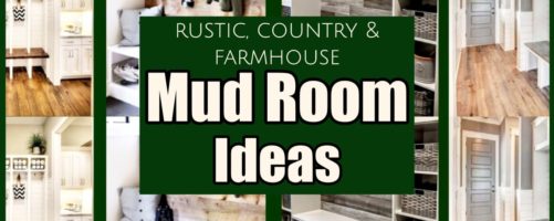 Rustic Mudroom Ideas For a Modern Farmhouse Mud Room Entryway or Drop Zone  - want a entryway mudroom in your foyer, laundry room or living room? check out these DIY ideas and pictures for inspiration...