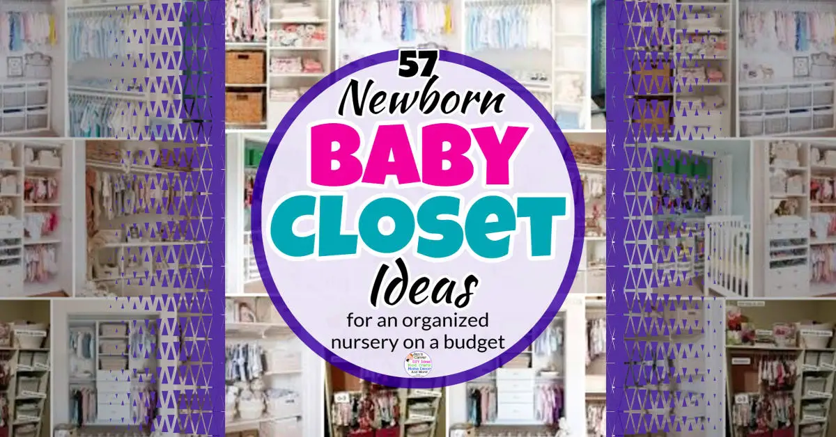baby closet ideas-nursery baby clothes storage and organizers for an organized nursery on a budget - perfect for small closets and DIY organizing small spaces in the newborn baby room