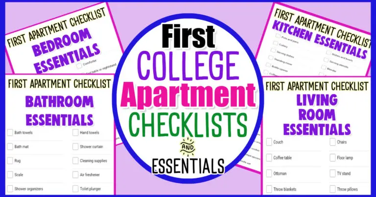 First College Apartment Checklists, Essentials & Room By Room Packing Lists