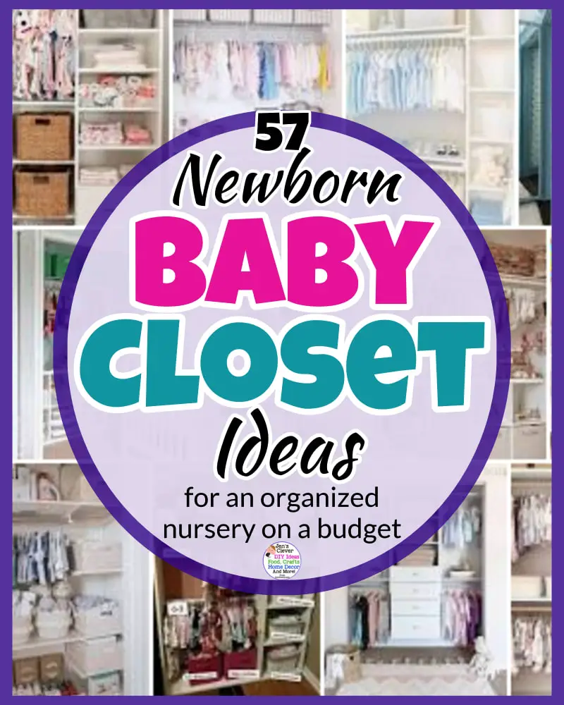 Newborn baby closet ideas-nursery baby clothes storage and organizers for an organized nursery on a budget - perfect for small closets and DIY organizing small spaces in the baby room